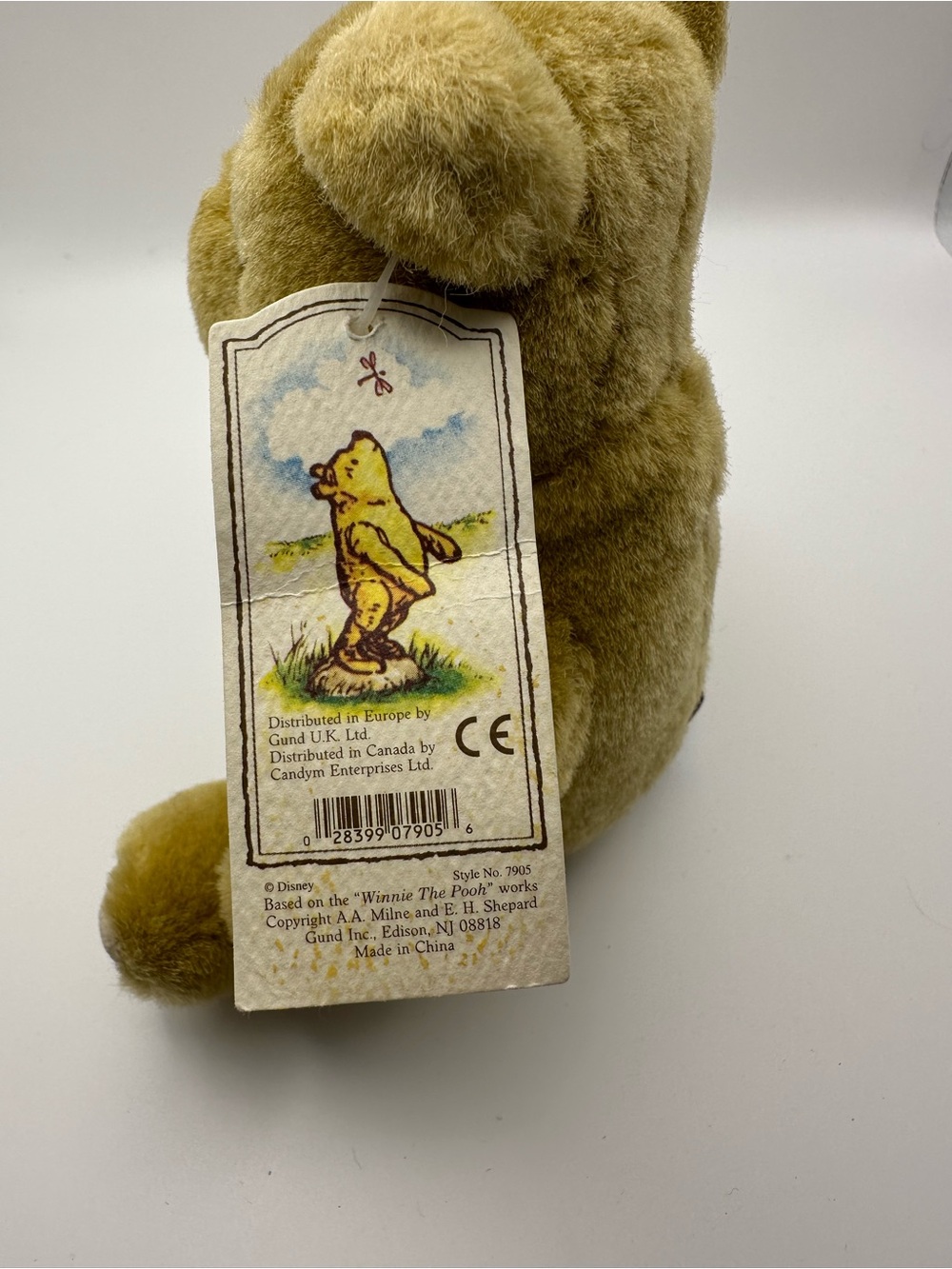 NWT GUND Classic Pooh Winnie the Pooh Plush Bear Small 6-14 in 1998 RARE - Picture 7 of 7